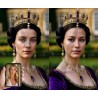 The Queen adores matching purple jewels